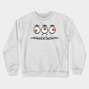 Monster triple eye pixel Crewneck Sweatshirt